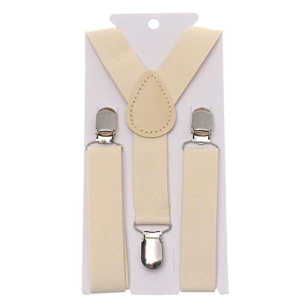 Slowmoose Adjustable Elastic Suspenders And Bow Tie type 2-white