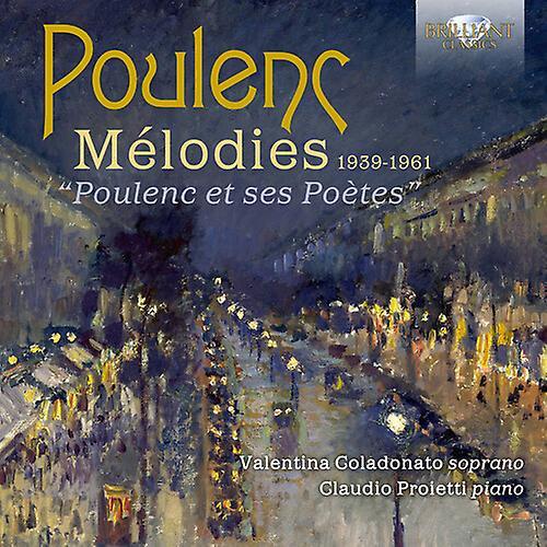 Brilliant Classics Poulenc / Coladonato / Proietti - Melodies 1939-1961 [COMPACT DISCS] USA Import