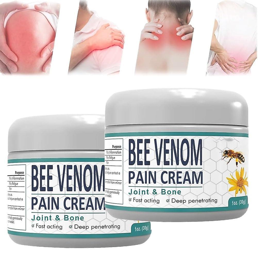 Frusde Bee Venom Pain Cream, Bee Venom Pain and Bone Healing Cream, Bee Venom Gel Joint and Bone Therapy, New Zealand Bee Venom Cream 2pcs