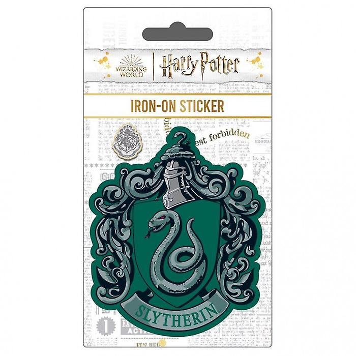 Harry Potter Slytherin Iron-On Sticker Green/Silver One Size