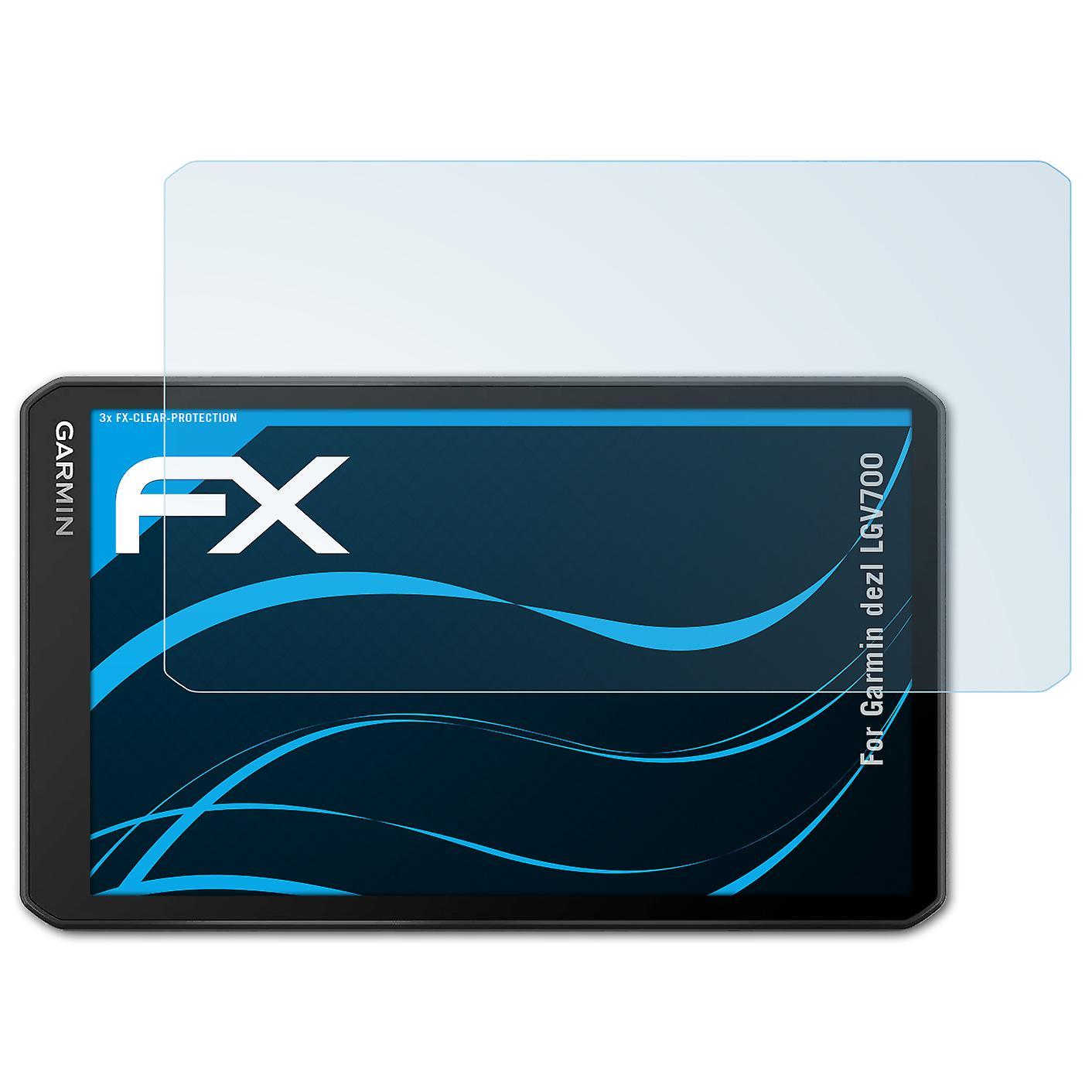 atFoliX 3x Protective Film Compatible With Garmin Dezl LGV700 Screen Protector Clear 01 FX-CLEAR