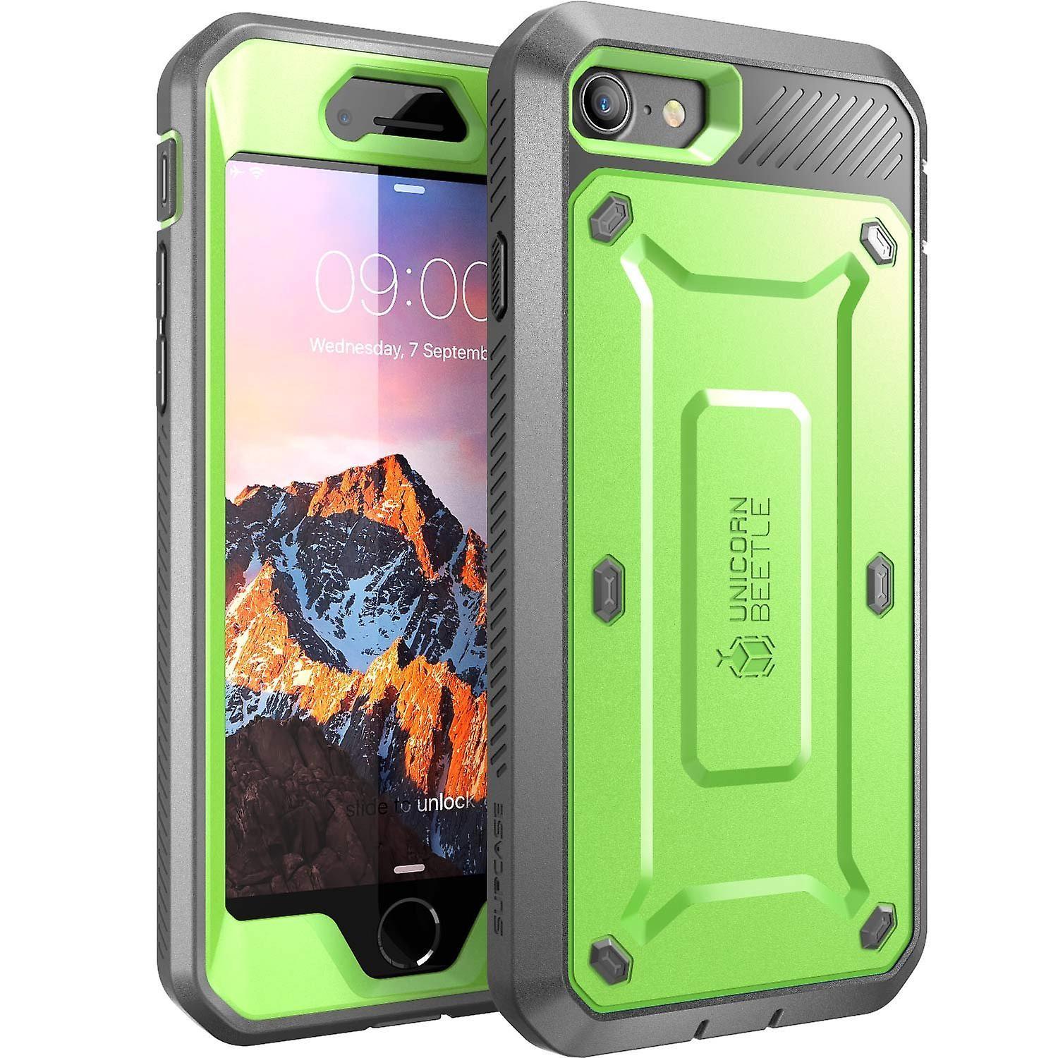 Supcase iPhone 7 Unicorn Beetle Pro Holster Case-Green