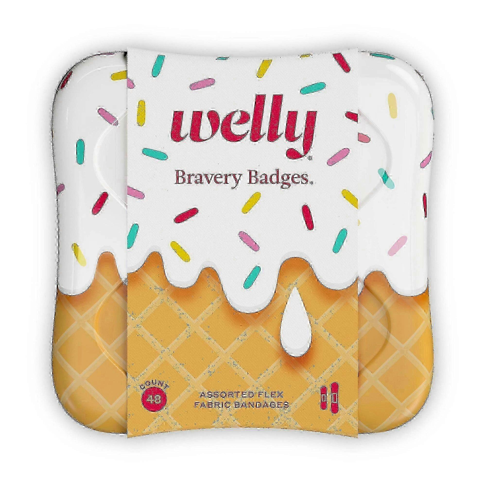 Welly Flex Fabric Bandages, Ice Cream, 48 Ea