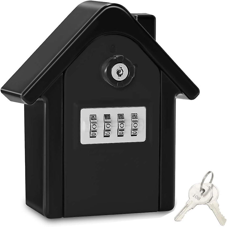 Kensty Wall Mounted Security Key Box Key Box With Number Code And Emergency Key, Large Key Safe Xl Format Outdoor Key Box