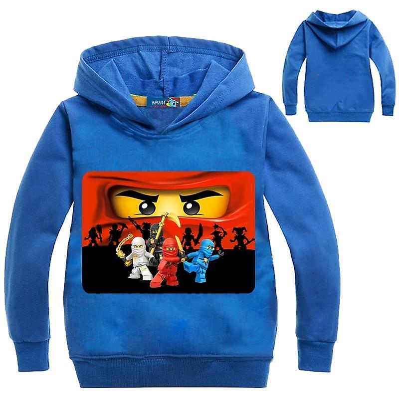 Slowmoose Long Sleeve Super Heroes Printed Sweatshirt Blue 8T