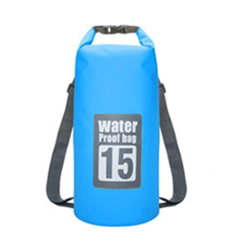 Slowmoose Pvc Waterproof Backpack- Sports Dry Bag For Rafting/swimming/camping 15L  Blue