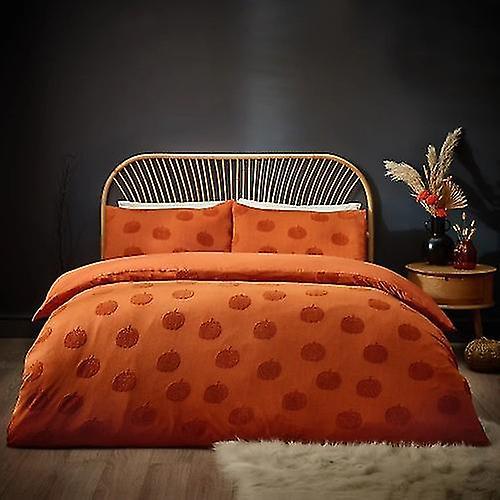 Furn Tufted Cotton Pumpkin Duvet Cover Set Spice King