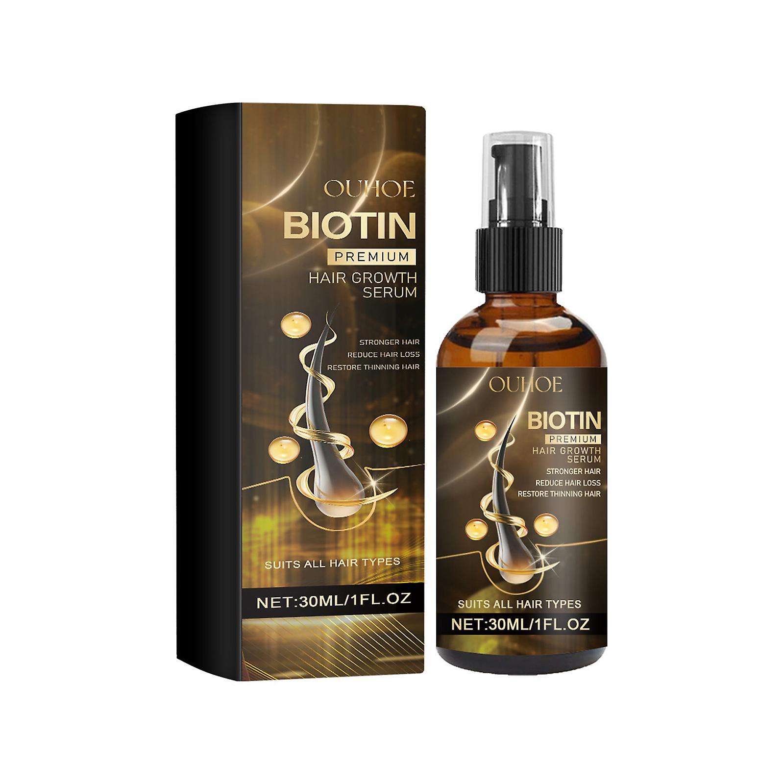 Fongwan Biotin Hair Growth Serum Spray, Biotin Hair Regrowth Topical Solution Anti Hair Loss Treatment Hair Thickening Serum for Women Men 2pcs - 60ml