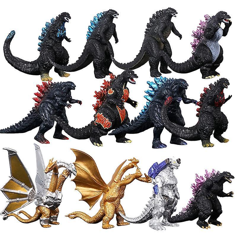 Tigernu 2024 new product 2024 New 10cm Godzilla VS Kingkong Gojira Soft Glue King Ghidorah Action Figure Movable Joints Model Toys For Kid Boy Gift...