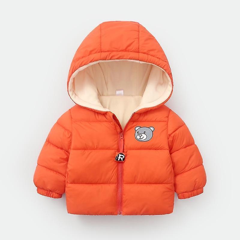 Slowmoose Hooded Thickened Down Jacket For Babies Orange 18-24M