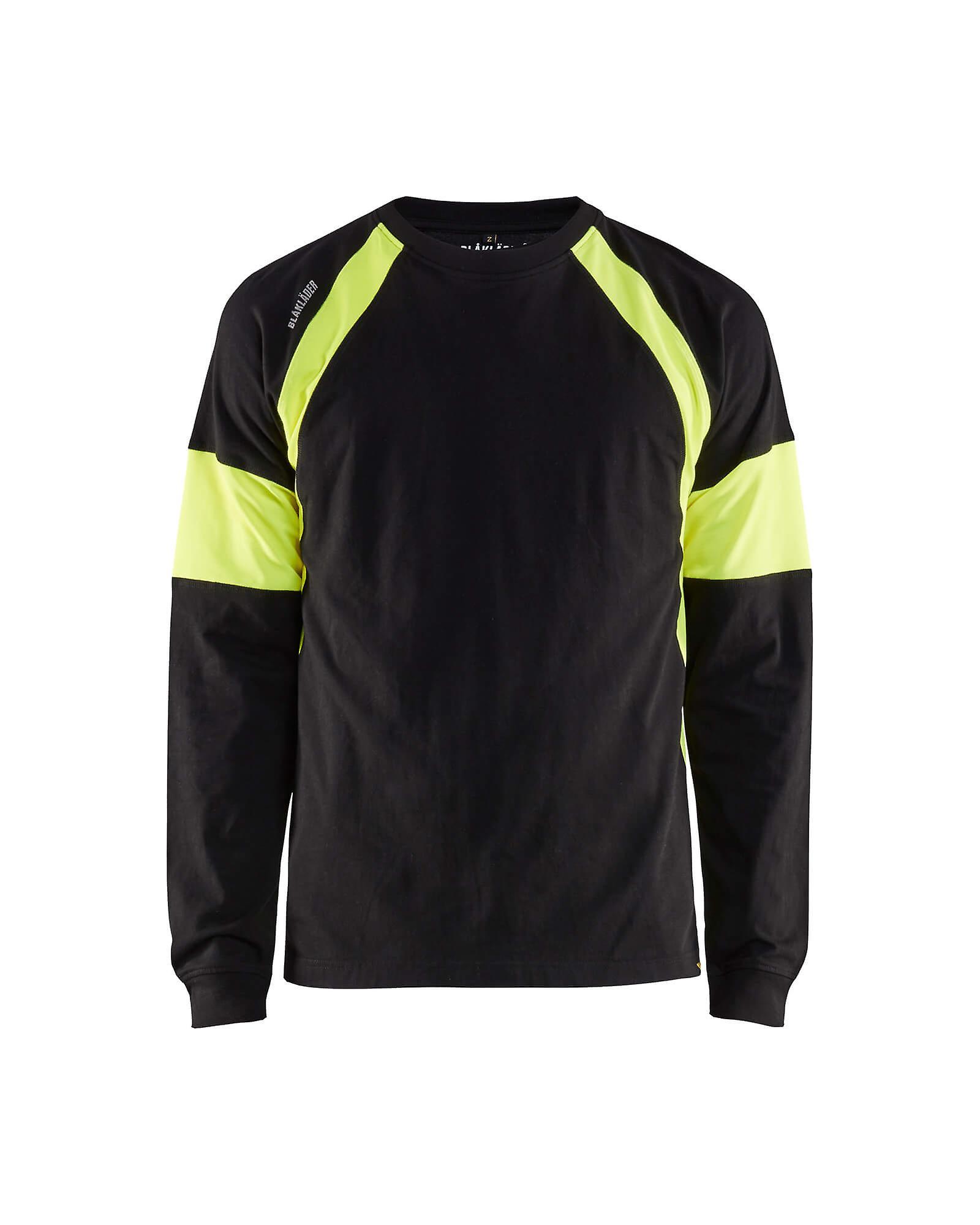 Blaklader 3520 Long Sleeve t-shirt - Mens (35201030) Black/yellow M