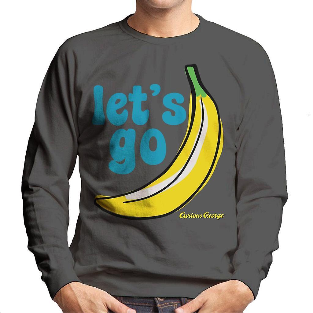 Curious George Let's Go Banana Men's Sweatshirt Charcoal X-Large