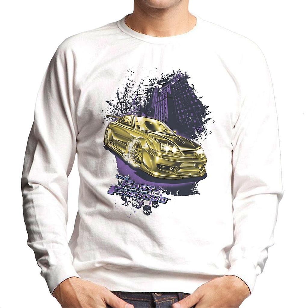 Fast & Furious Fast and Furious Tokyo Drift Golden Car Men's Sweatshirt White Large