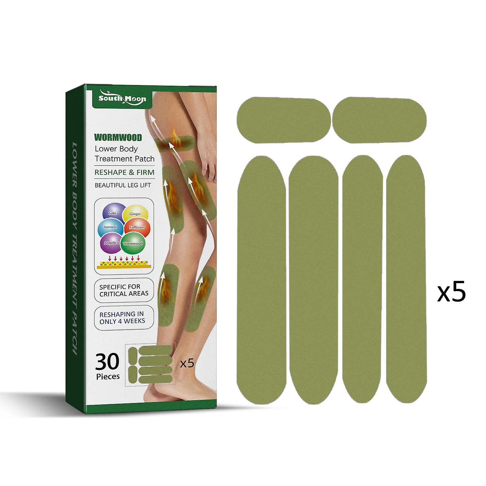 Taishh 30pcs Wormwood Leg Patch Leg Skin Massage Moisturizing Patch Green