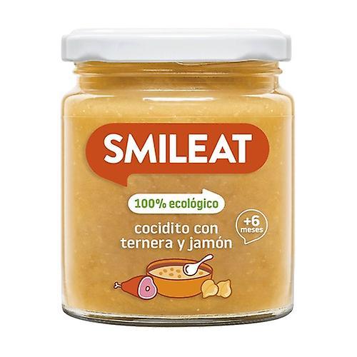 SMILEAT Jar of stew with beef and Eco ham +6m 230 g (Beef/Veal - Meat - Serrano ham)