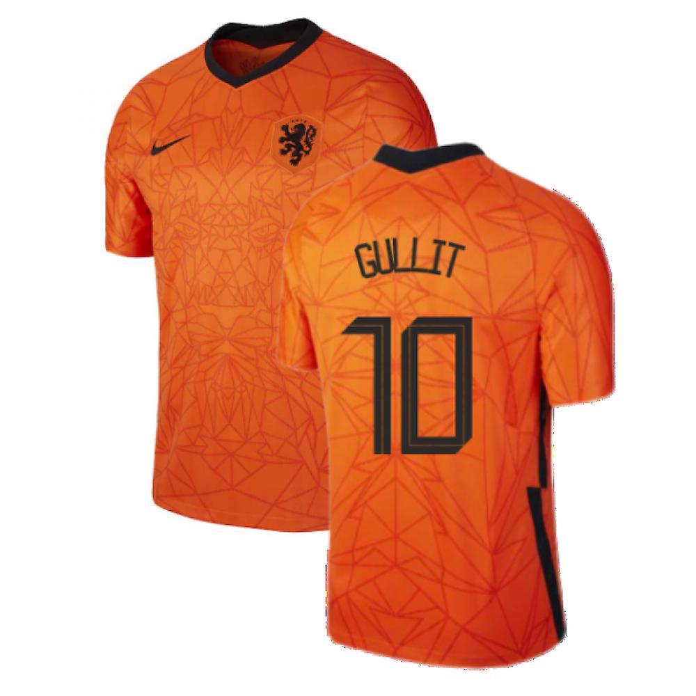 2020-2021 Holland Home Nike Football Shirt (Kids) (GULLIT 10) Orange SB 25-27 inch Chest (66/69cm)