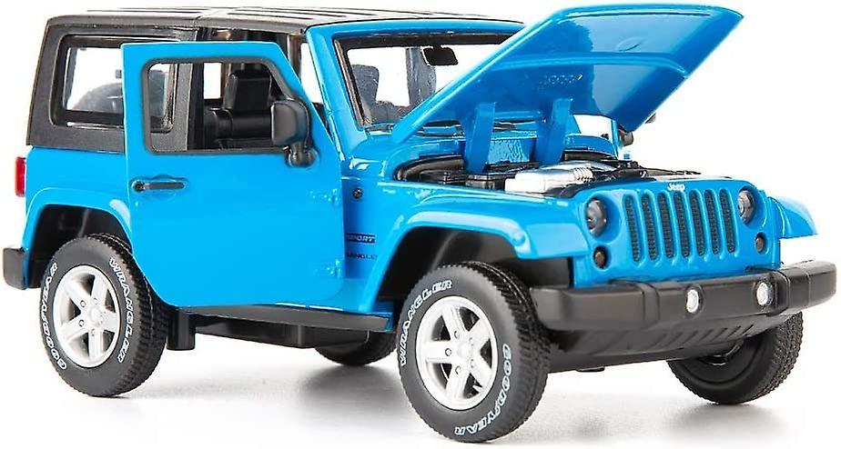 Heytea Diecast Model Cars Toy Cars, Wrangler 1:32 Scale Alloy Pull Back Toy Car With Sound And Light Toy For Girls And Boys Kids Toys (blue)