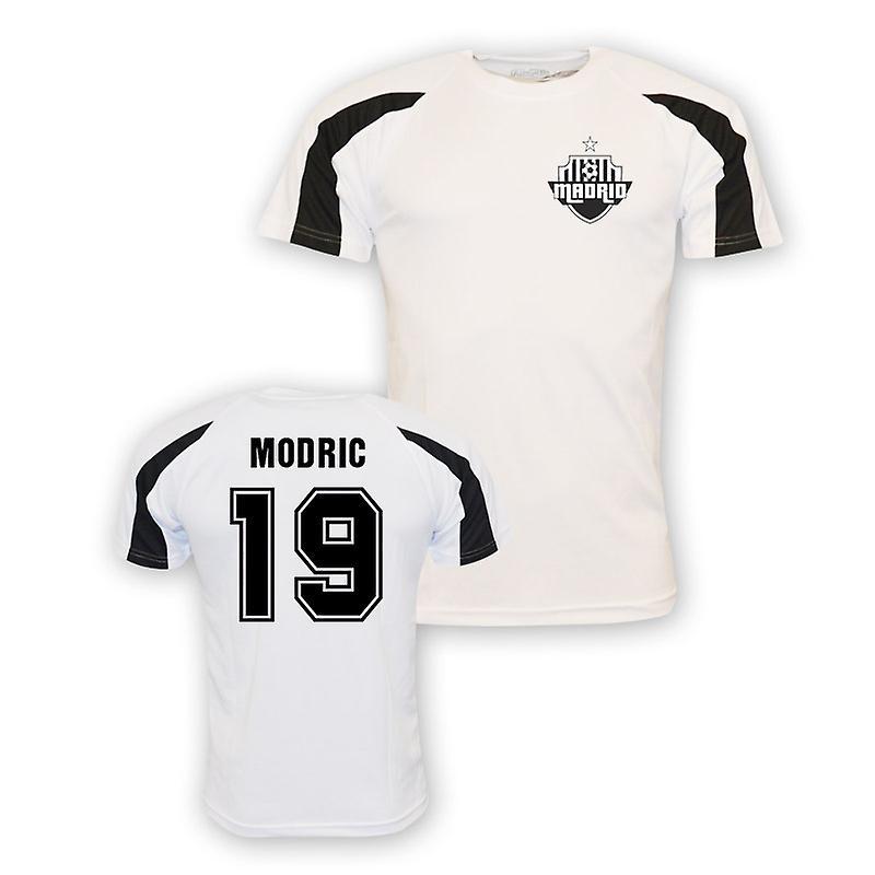 Gildan Luka Modric Real Madrid Sports Training Jersey (white) Small (34-36 inch)