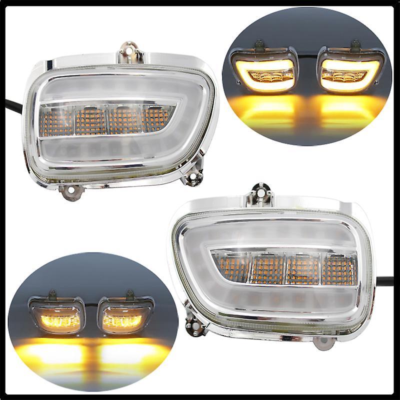 Jhshop 2 Colors Motorcycle Led Front Side Turn Signal Indicator Lights For Honda Goldwing Gl1800 F6b Gl 1800 2001-2006 2005 2004 2003 clear