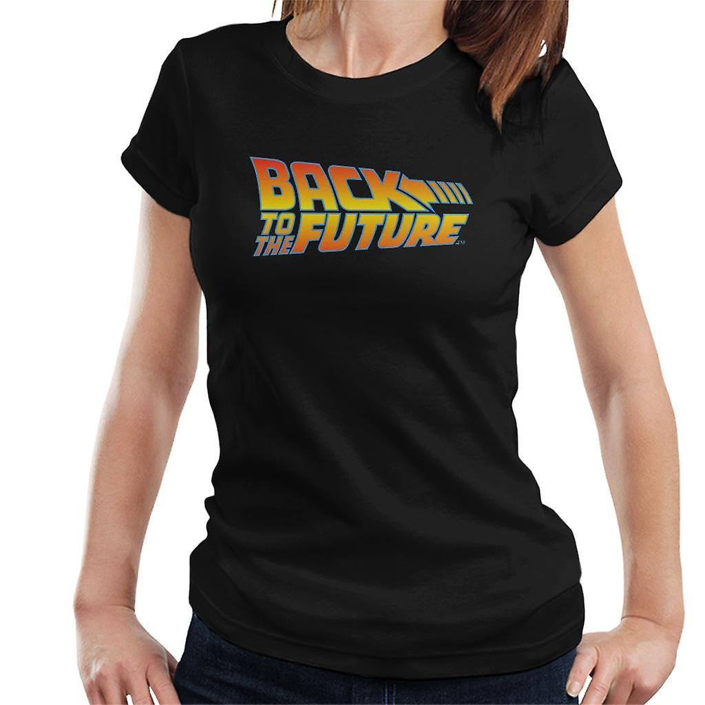 Back to the Future Classic Movie Logo Women's T-Shirt Black XX-Large