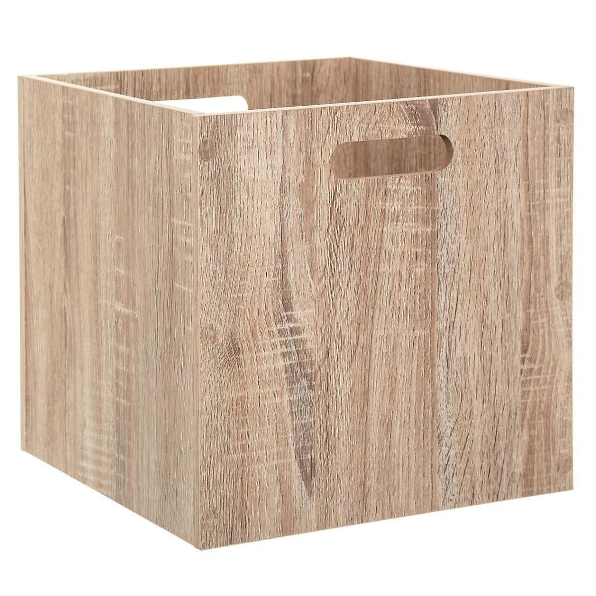 Northix Storage box 31x31 - Wood-colored