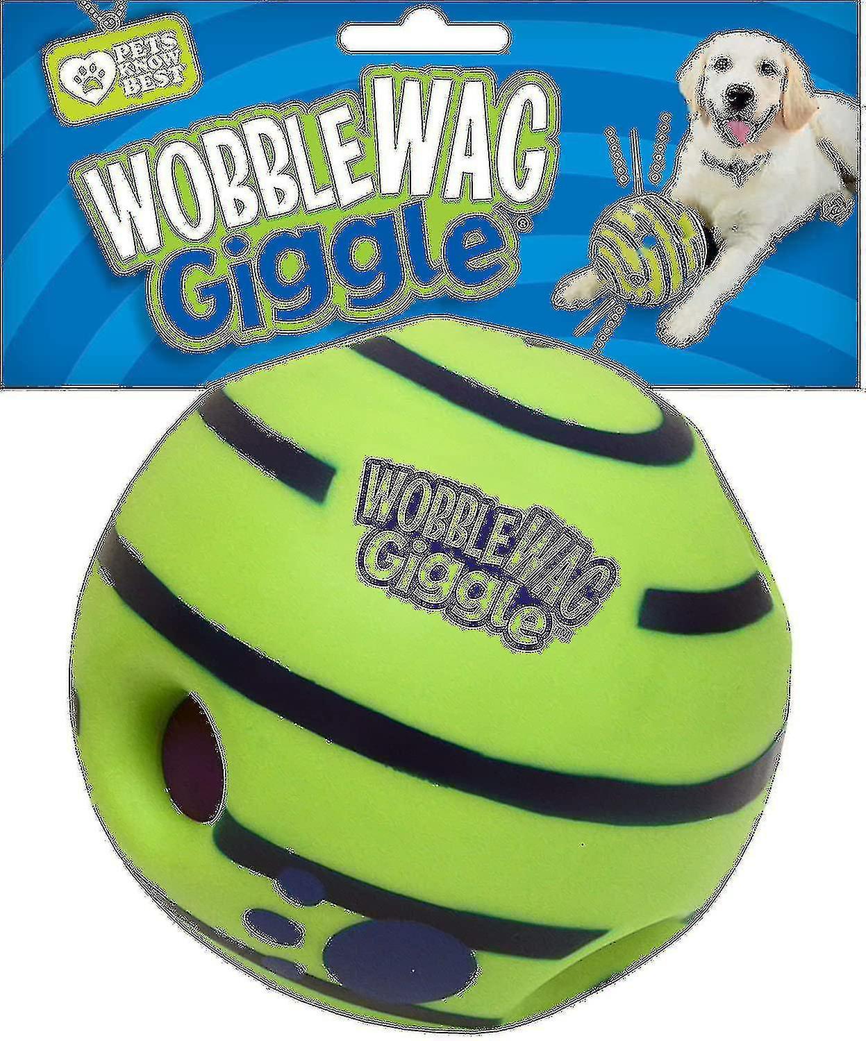 Interactive Dog Toy - Wobble Wag Giggle Ball Fun Giggle Sounds 14cm