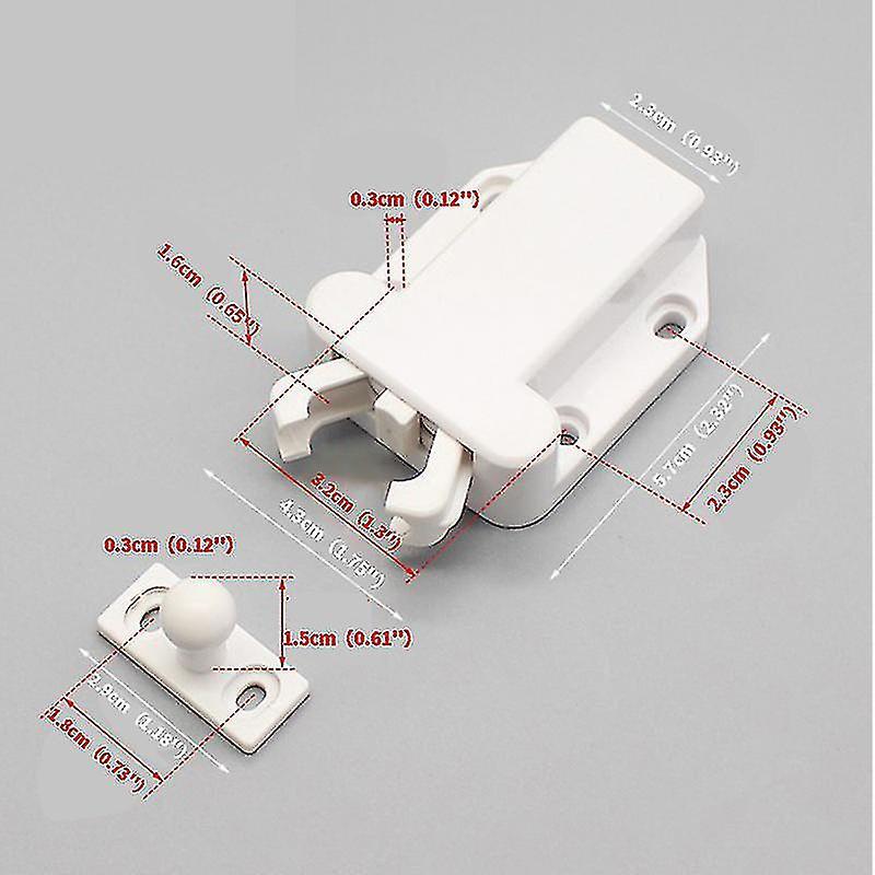 Banmo 4/6 Push To Open Door Catch Kitchen Cabinet Touch Latch Release Drawer Cupboard White