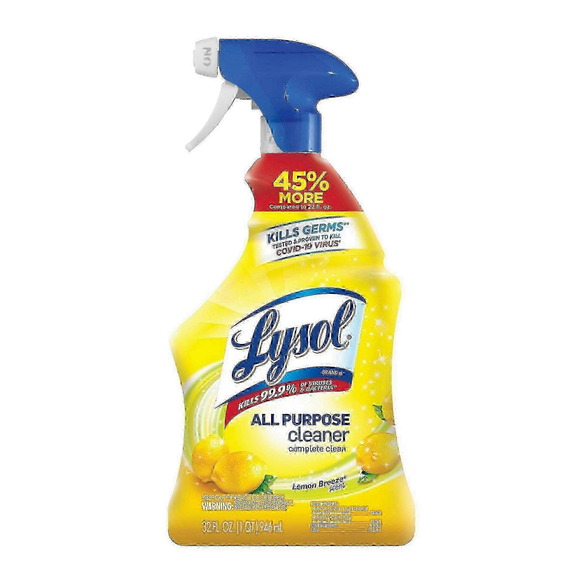 Lysol Lemon Breeze Scented All Purpose Cleaner & Disinfectant Spray, 32 Oz