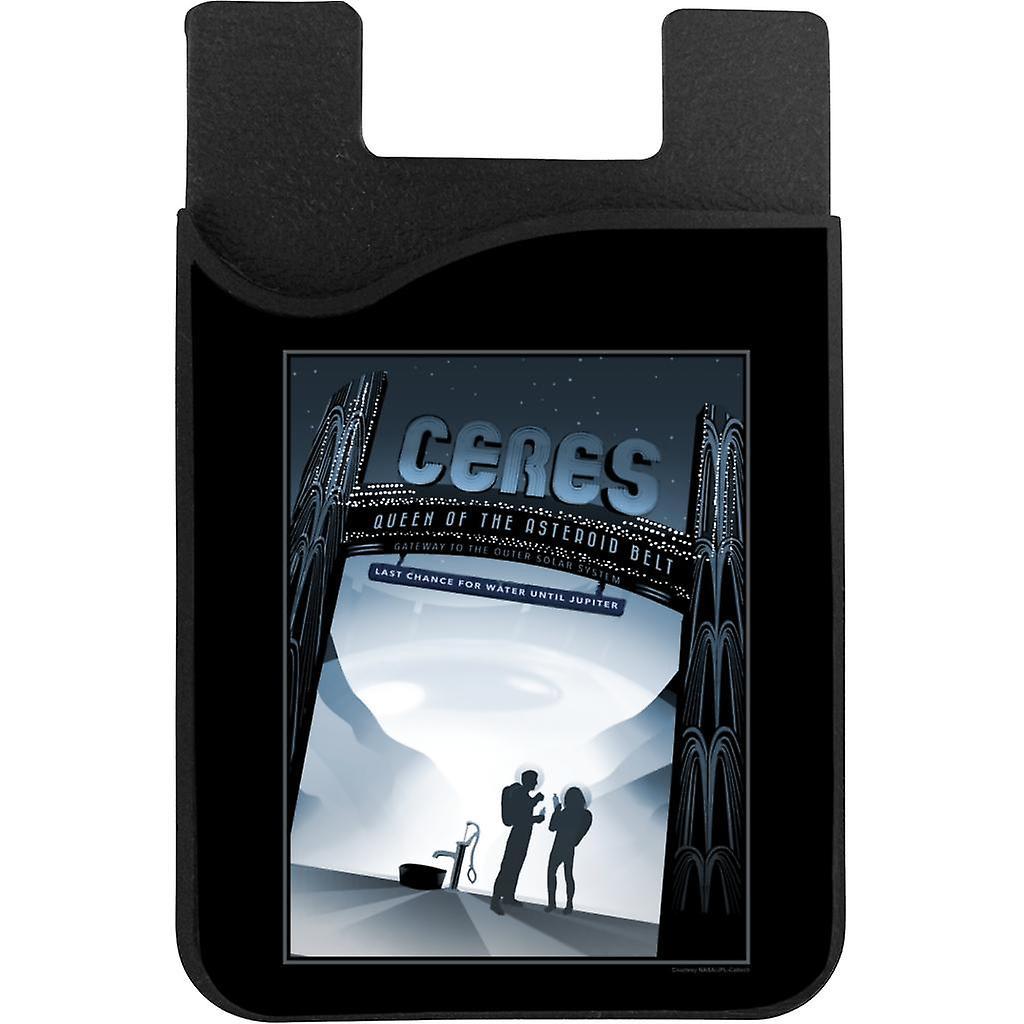 NASA Ceres Interplanetary Travel Poster Phone Card Holder Black 5.5cm x 8.5cm