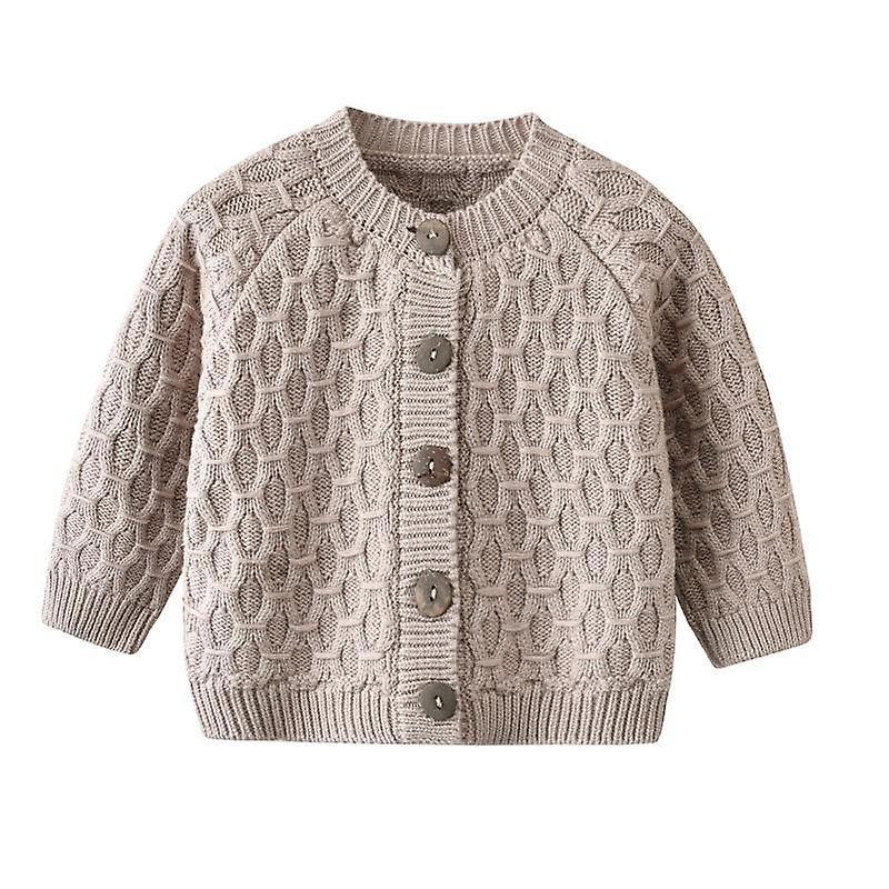 Slowmoose Knitted Sweater-warm Autumn Cardigan For Babies Beige. 24M