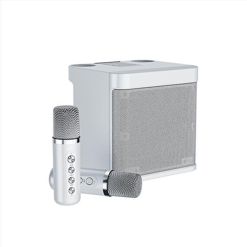 Speakers New High Power Wireless  Microphone Bluetooth Sound Outdoor Family Party Karaoke Subwoofer Boom Box Ys-203 Audio Components White