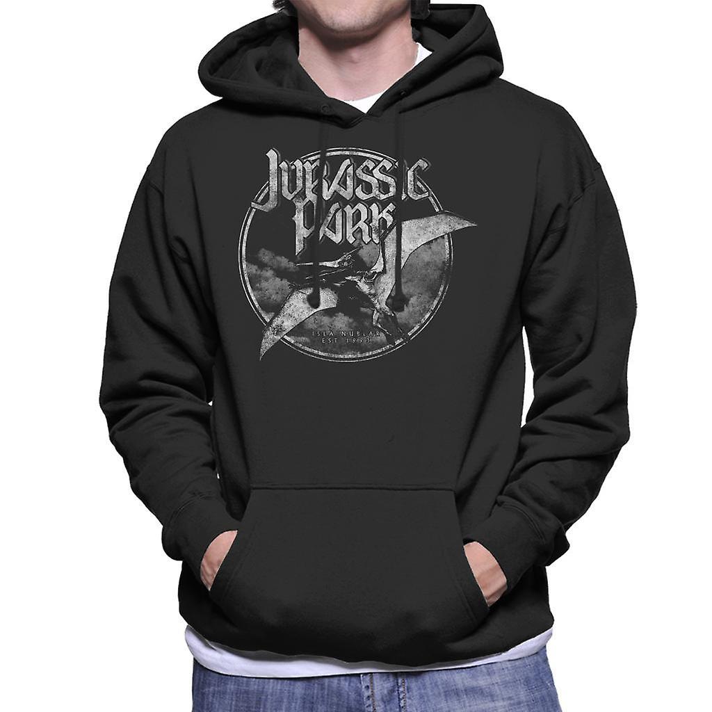 Jurassic Park Isla Nublar 1993 Pteranodon Men's Hooded Sweatshirt Black XX-Large