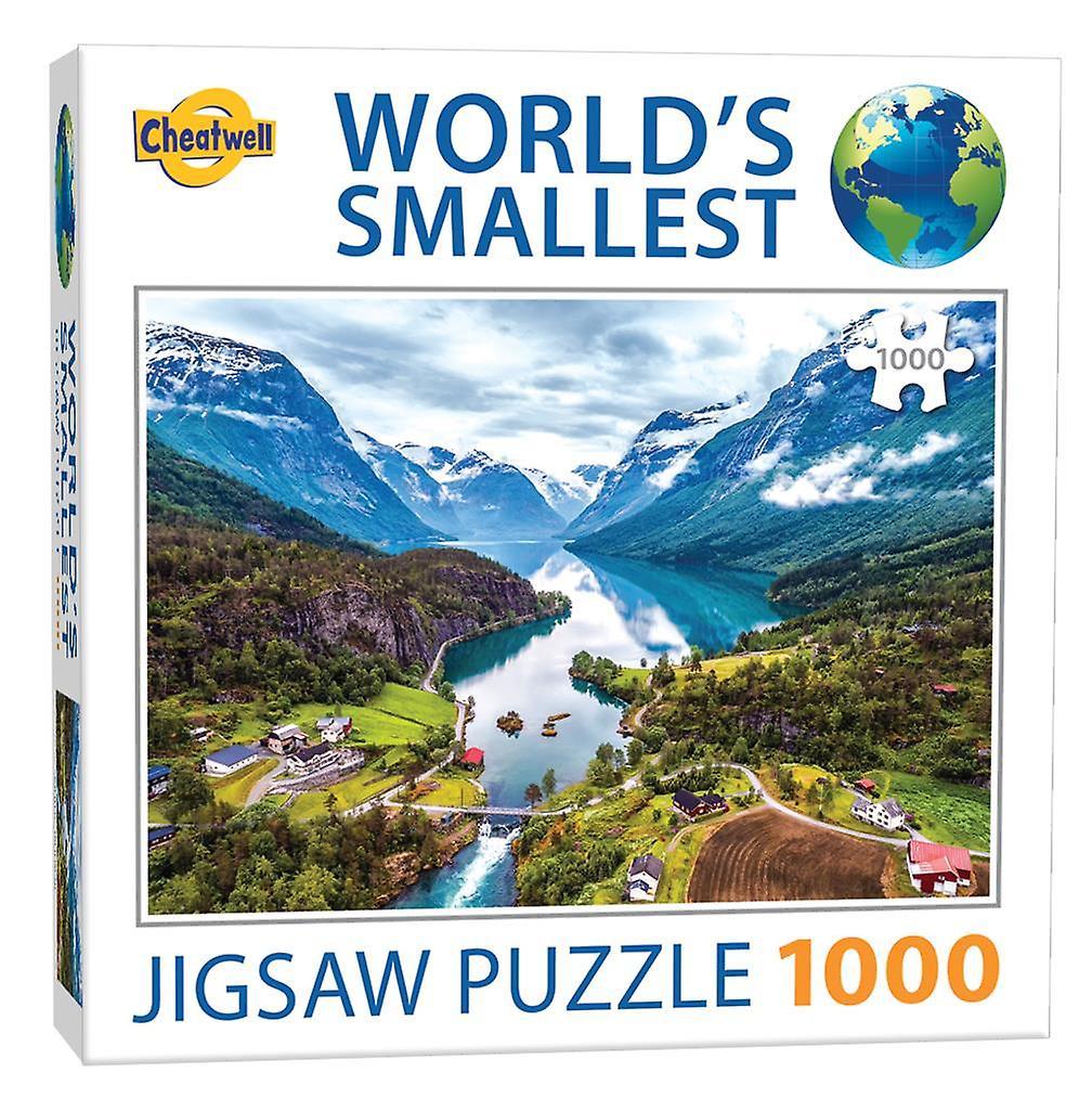 Cheatwell World's Smallest Jigsaw Puzzle - Norwegian Fjords (1000 Pieces)