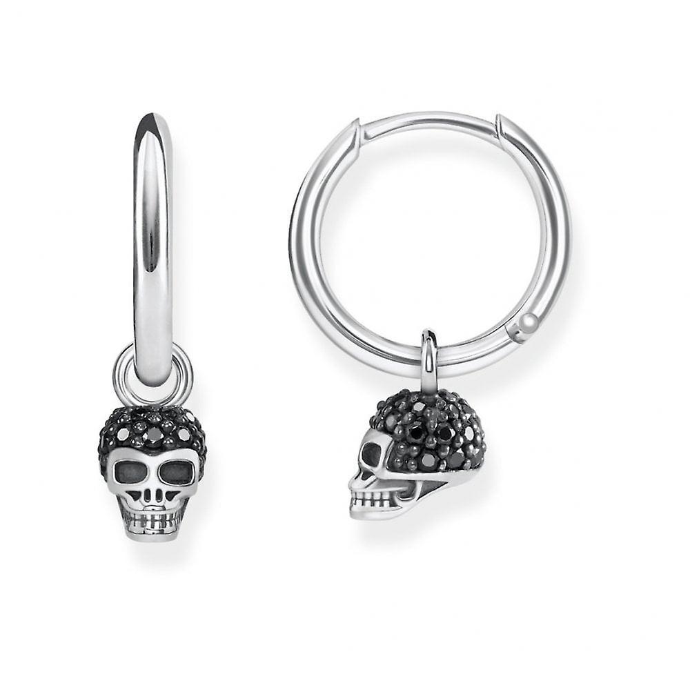 Women's Thomas Sabo Sterling Silver Thomas Sabo Skull Mini Hoops CR623-643-11