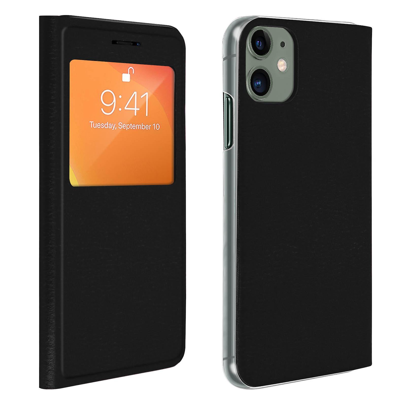 Avizar Clear View Case for iPhone 11 Ultra-thin - Black