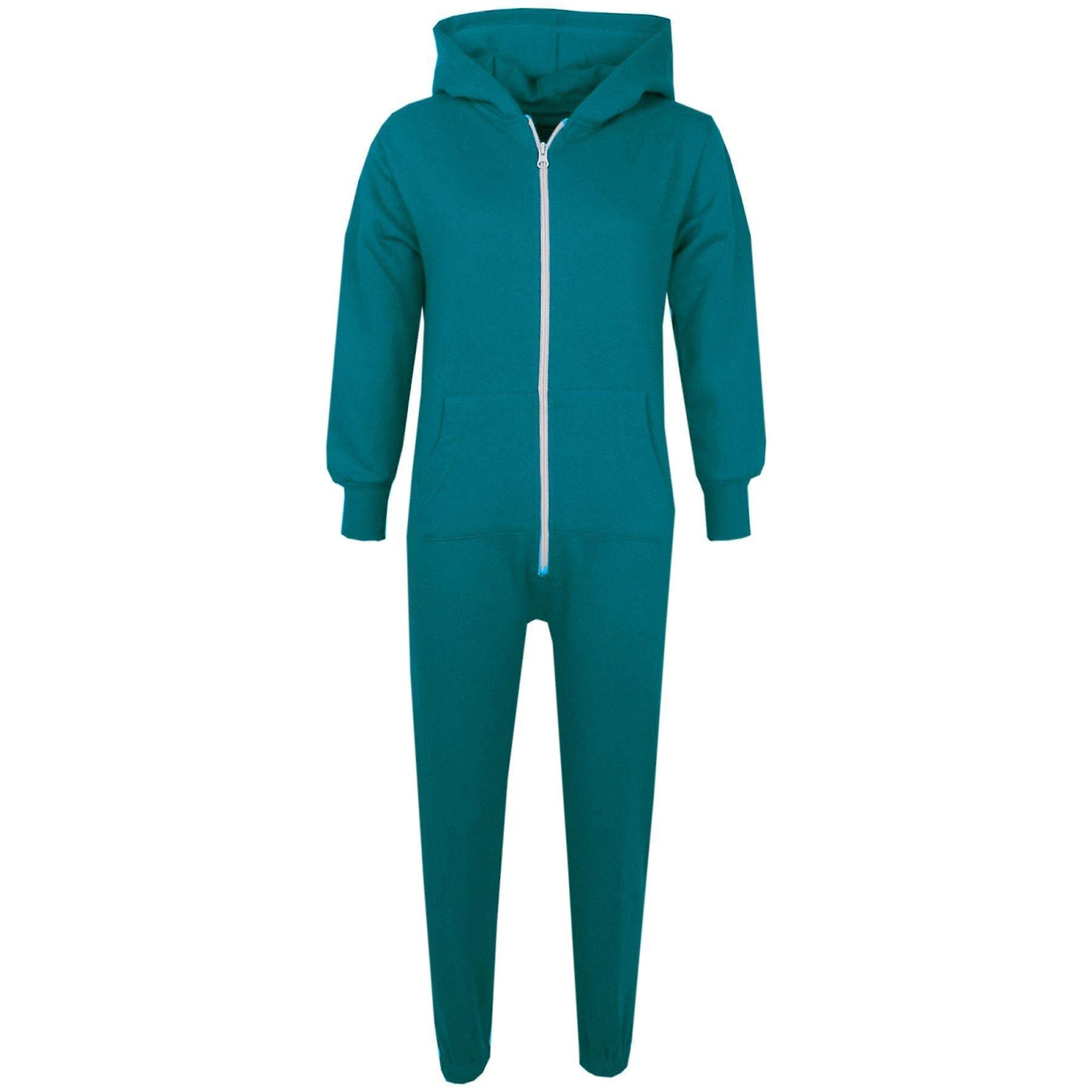 A2Z 4 Kids Kids Unisex Plain Turquoise Loungewear Onesie 11-12 Years