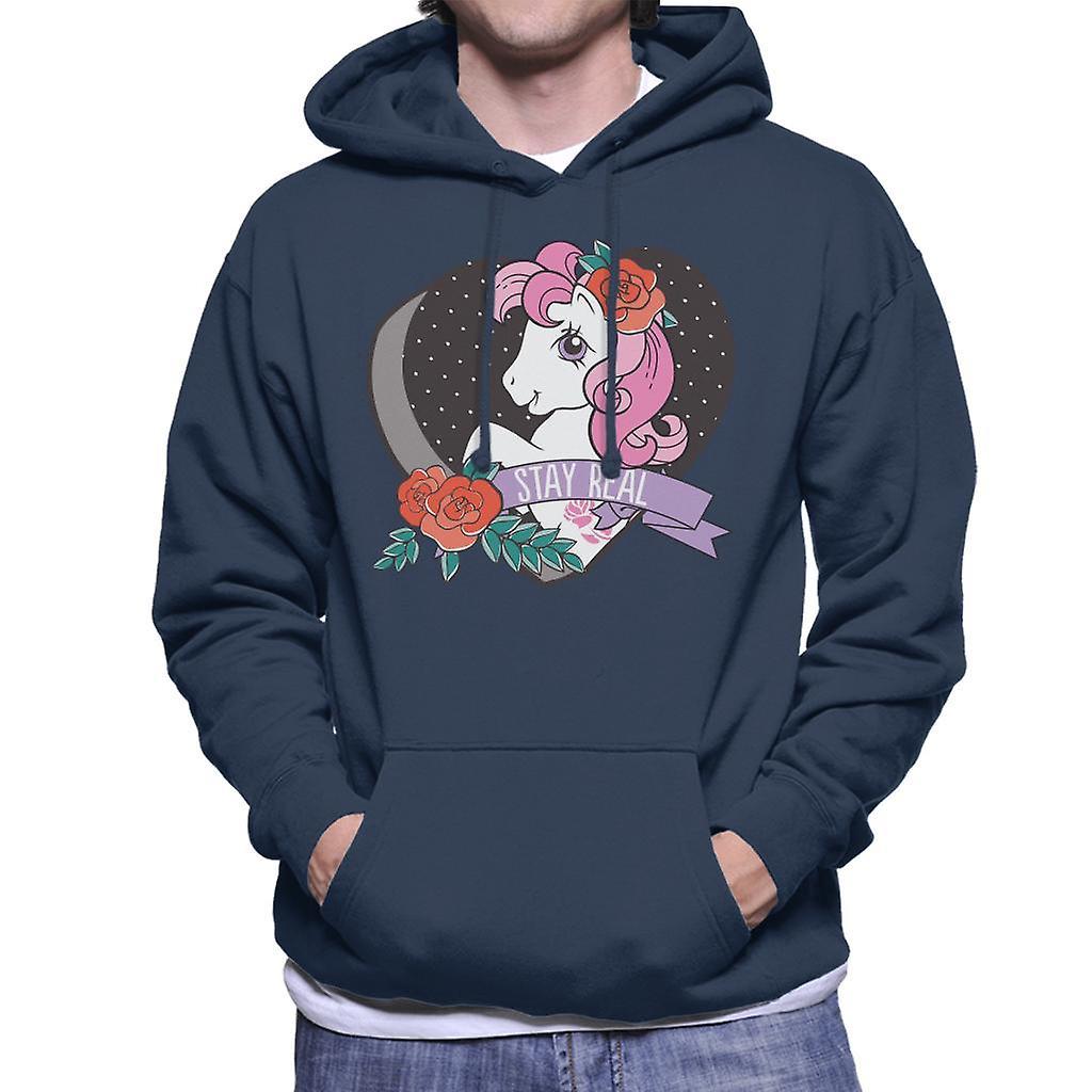 My Little Pony Stay Real Men's Hooded Sweatshirt Navy Blue X-Large