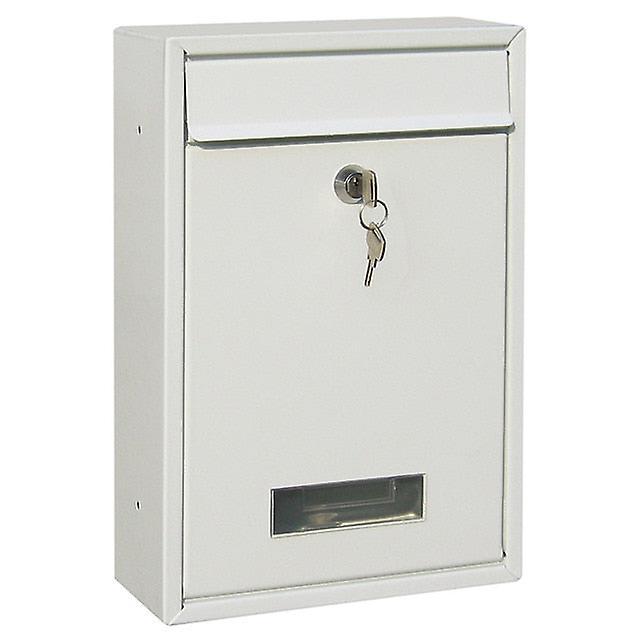 Slowmoose Outdoor Wall Mount Security Locking Mailbox/letter Box white