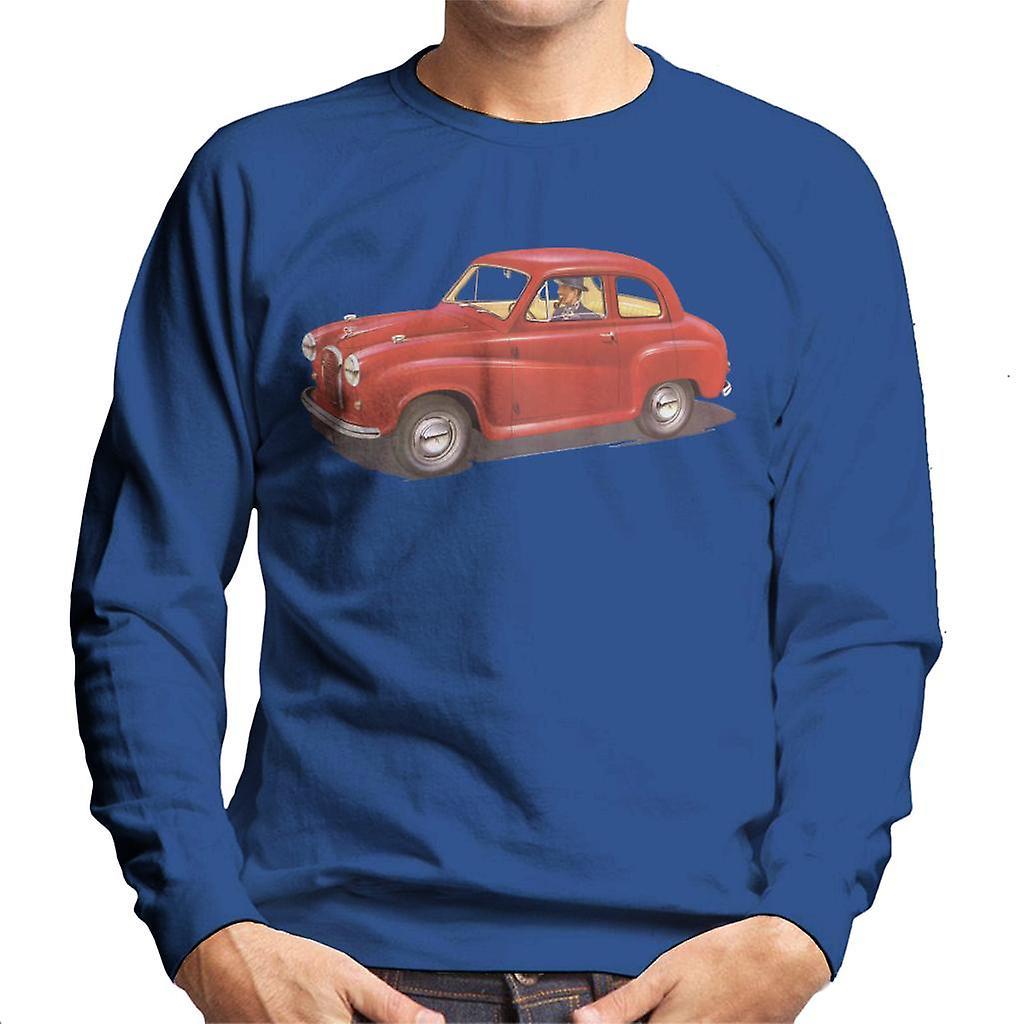 Austin A35 Red British Motor Heritage Men's Sweatshirt Royal Blue Medium