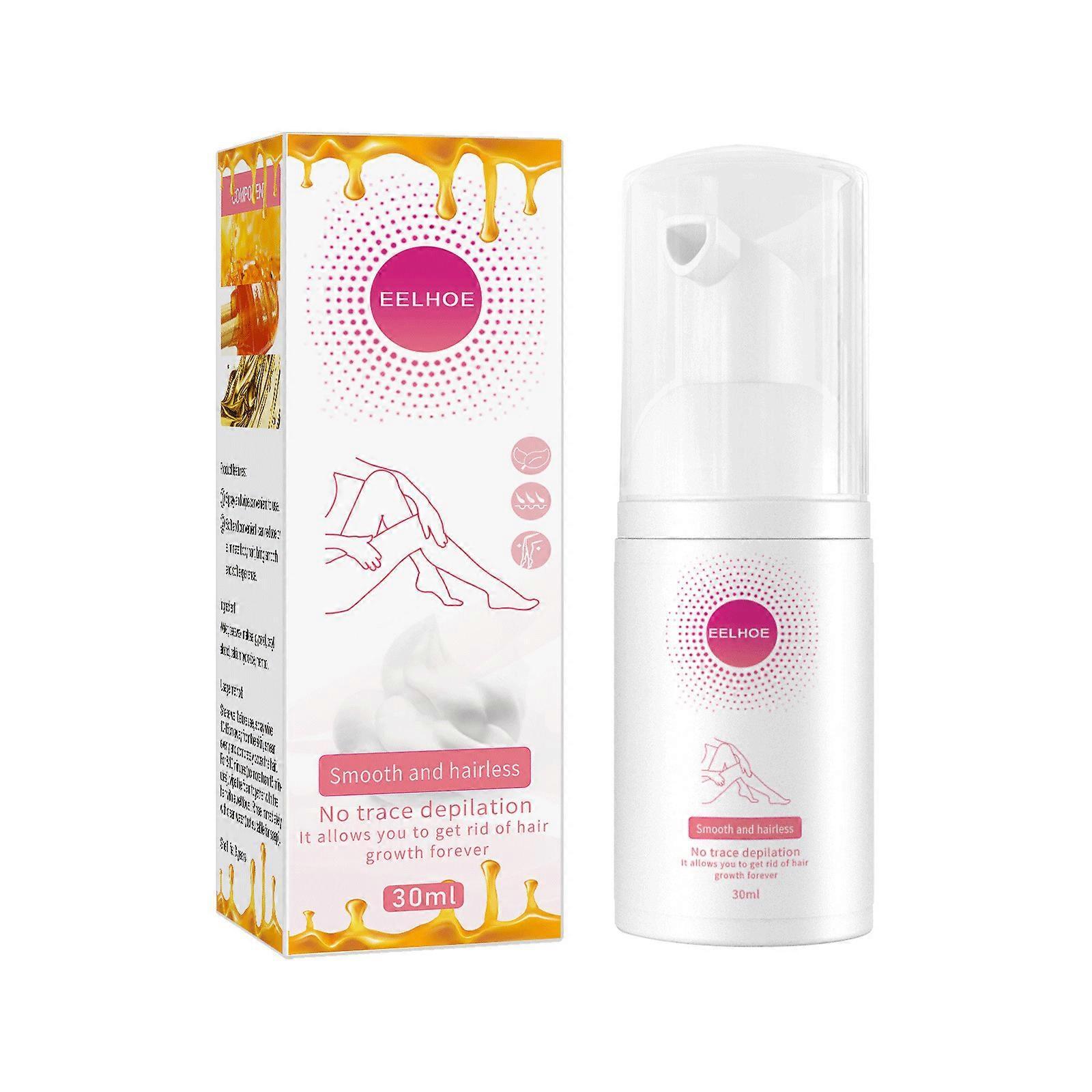 Denuotop Gentle Beeswax Hair Removal Mousse Plant Extract Non-Irritating Depilatory Spray - 30ml