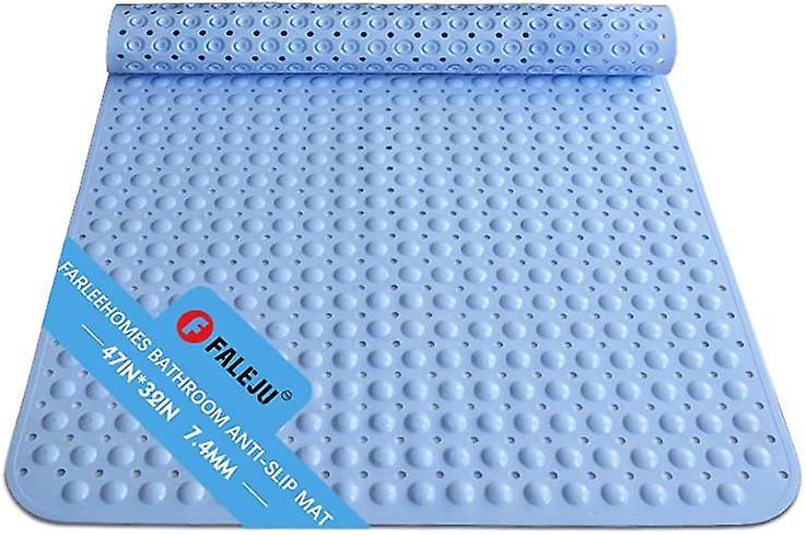 Heytea Extra Large 47 x 32 Inch Bath Tub Shower Mat with Suction Cups, Pool Anti-Slip Thickened Mat Large Bathroom with Drain Holes Shower Floor Ma...