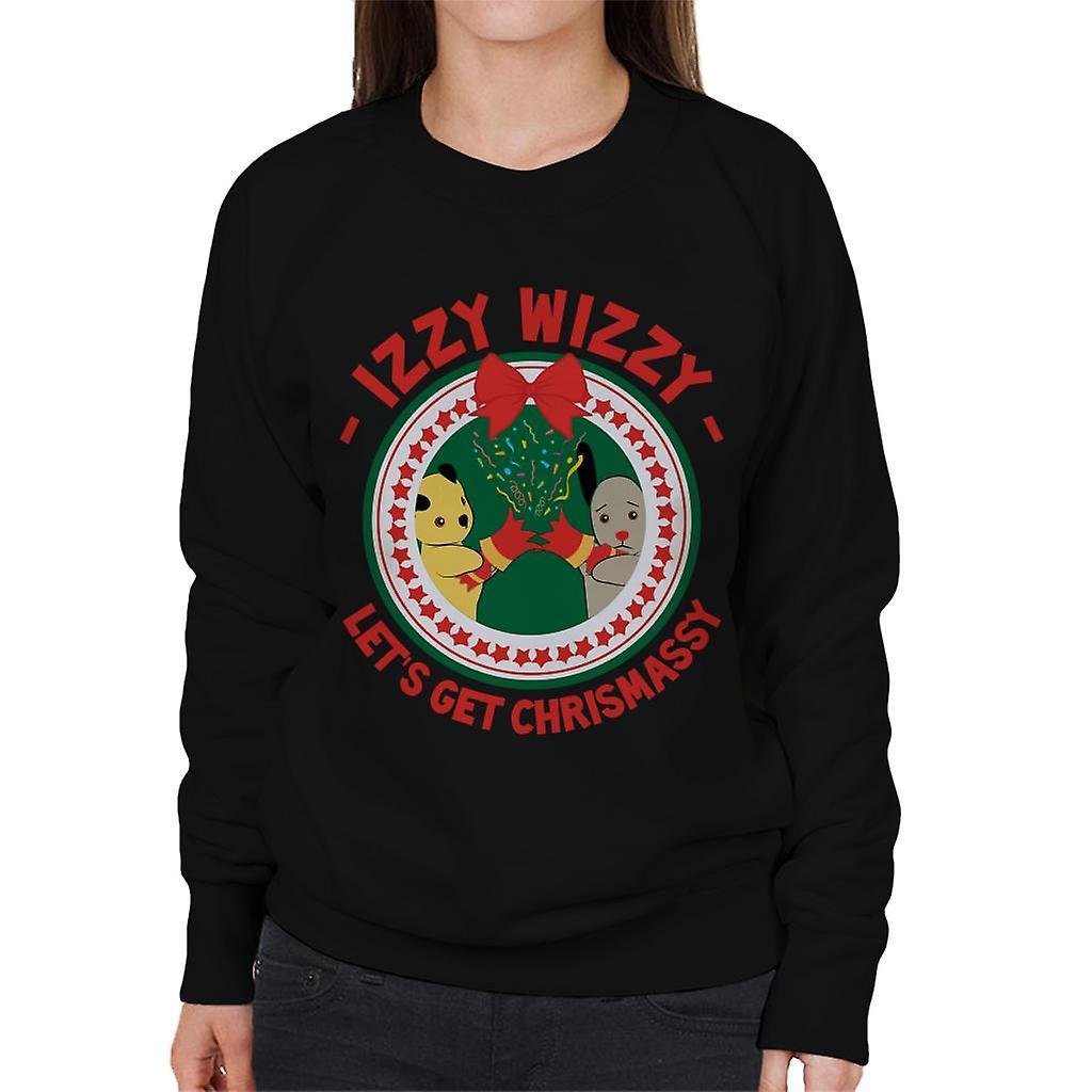 Sooty Christmas Lets Get Chrismassy Women's Sweatshirt Black XX-Large