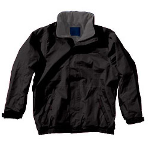 Regatta Mens Dover Waterproof Fleece Lined TRW297 Jacket Black/ClsRed L- Chest 41-42" (104-106.5cm)