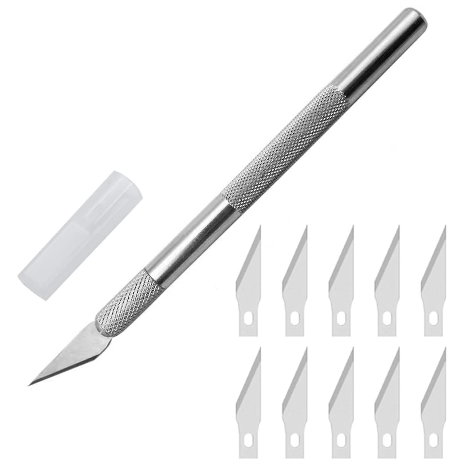 Augro Scalpel Set, Precision Cutter Scalpel With 10 Blades, Knife For Hobby Crafts, Precision Cutter Craft Knife