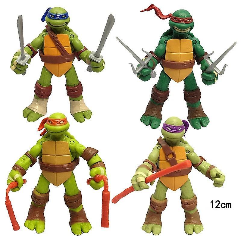 Renekton Anime 2012 Tmnt Figure Ninja Turtle Raphael Action Figure Pvc Don Collection Leonardo Movable Figures Model Toys 4pcs 12cm