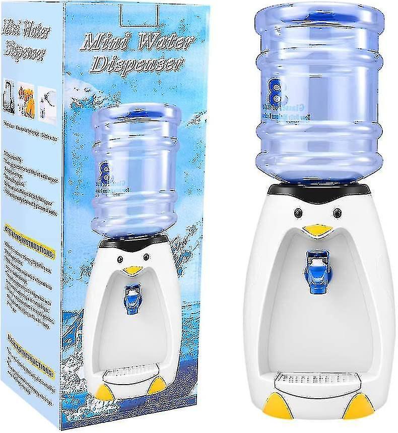 Sfygv 2.5l Mini Cute Penguin Water Dispenser With Water Bucket Drink 8 Water Glasses For Student Dormitory Home Office Gift