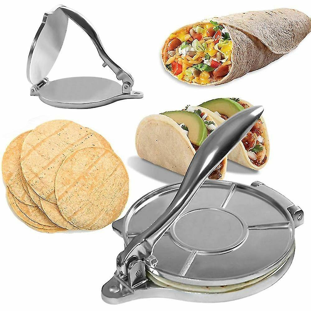 Premium Tortilla Press Flat Bread Maker Taco Roti Chapati Health Food - SNNGV black 16CM