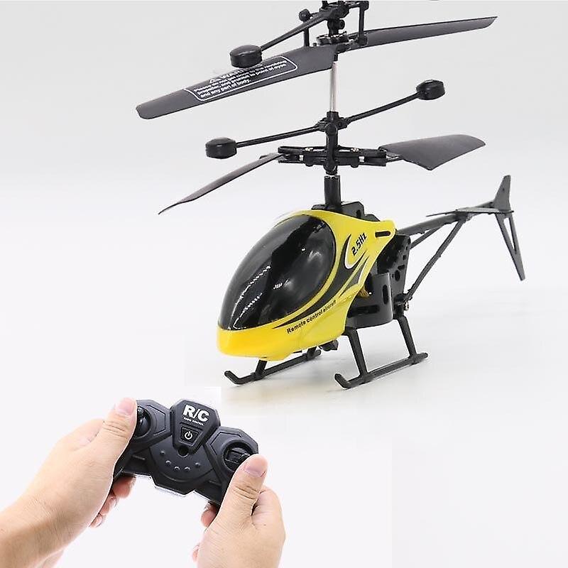 Slowmoose Mini Drone, Fly Rc Helicopter Aircraft Suspension Toy Yellow with remote3