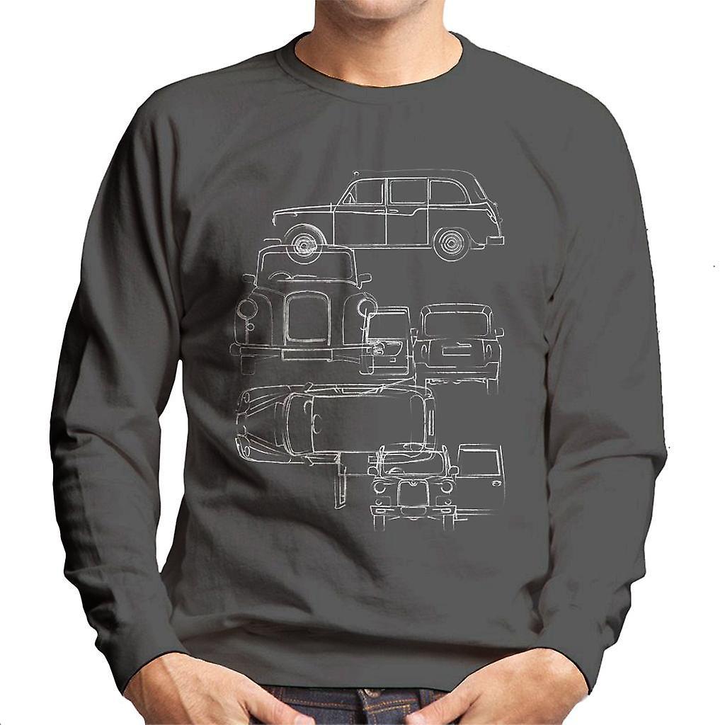 London Taxi Company Blueprint Men's Sweatshirt Charcoal Small