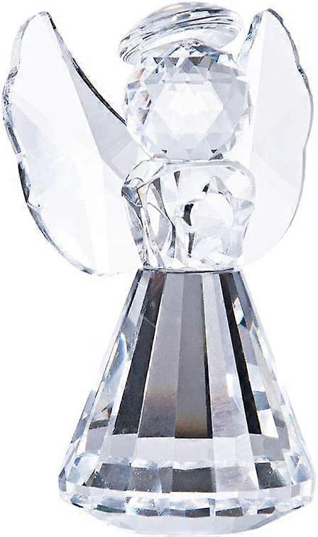 Wjiaer Crystal Angel Figurine Decorative Glass Ornaments Christmas Collecible Gift for Women